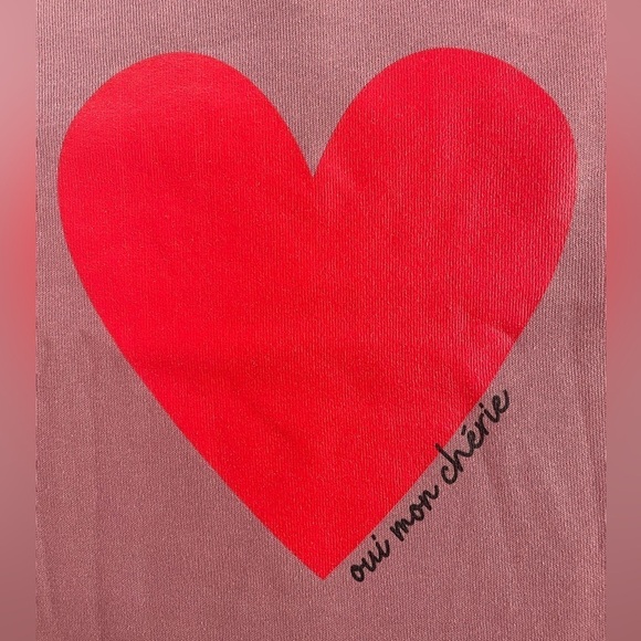 NWOT Heart Cropped Crew Neck Sweatshirt Size Medium - Picture 6 of 8